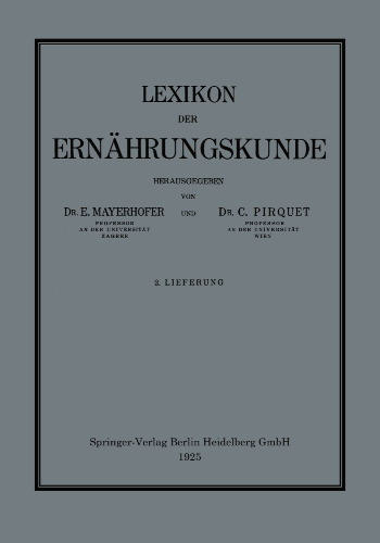 Lexikon der Ernährungskunde