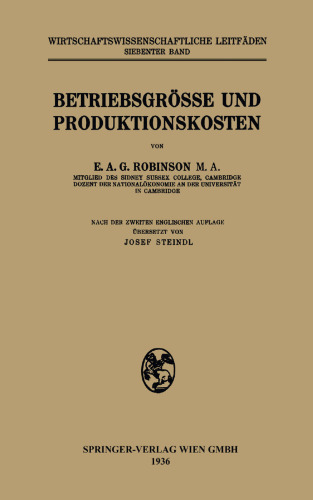 Betriebsgrösse und Produktionskosten