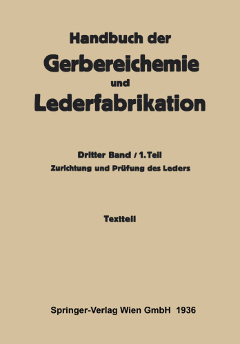 Zurichtung und Prüfung des Leders