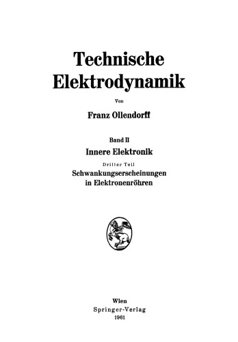 Schwankungserscheinungen in Elektronenröhren