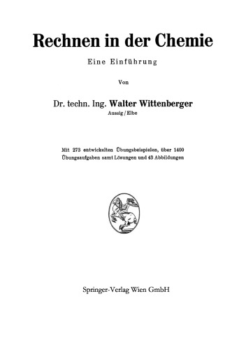 Rechnen in der Chemie: Eine Einführung