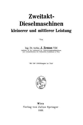 Zweitakt-Dieselmaschinen kleinerer und mittlerer Leistung