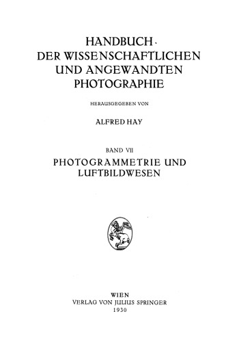 Photogrammetrie und Luftbildwesen