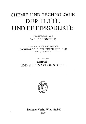Seifen und Seifenartige Stoffe