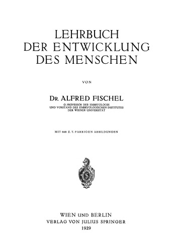 Lehrbuch der Entwicklung des Menschen