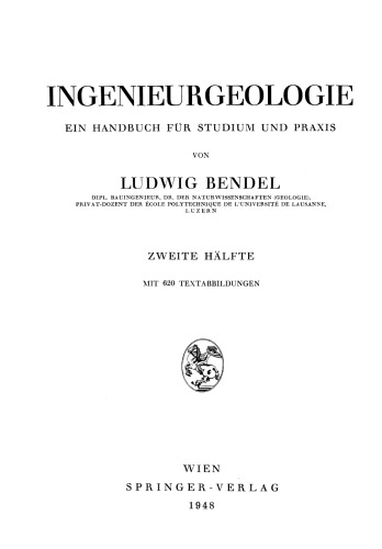Ingenieurgeologie: Ein Handbuch für Studium und Praxis
