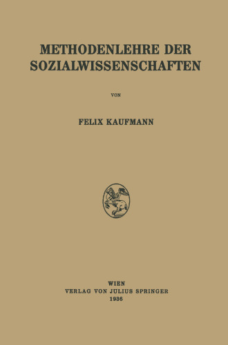 Methodenlehre der Sozialwissenschaften