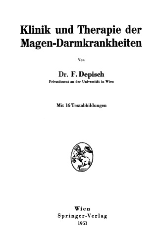 Klinik und Therapie der Magen-Darmkrankheiten