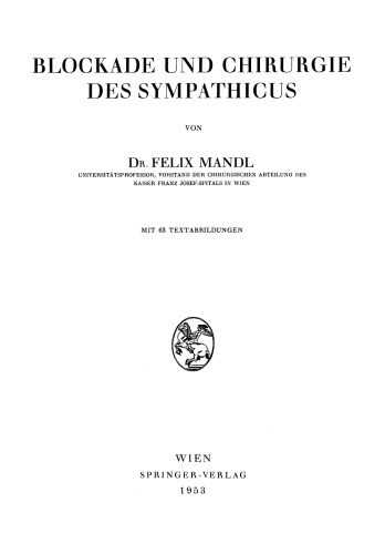 Blockade und Chirurgie des Sympathicus