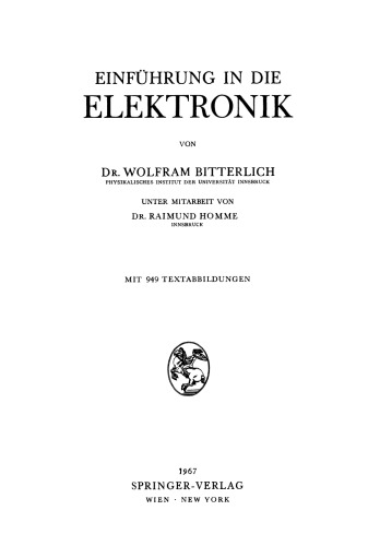 Einführung in Die Elektronik