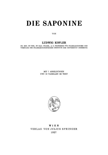 Die Saponine