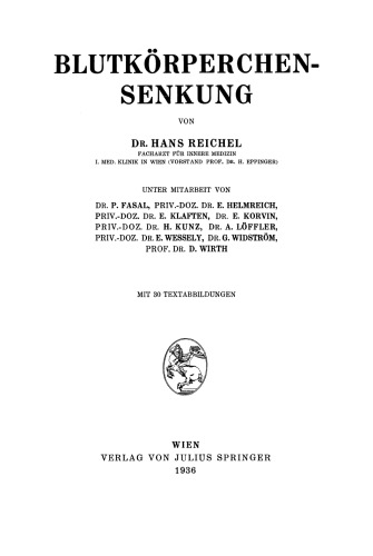 Blutkörperchensenkung