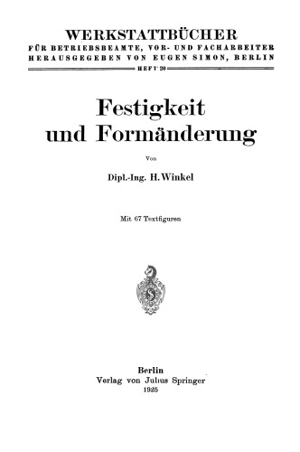 Festigkeit und Formänderung