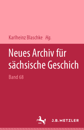 Neues Archiv für sächsische Geschichte