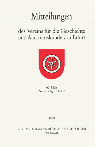 Mitteilungen des Vereins für die Geschichte und Altertumskunde von Erfurt
