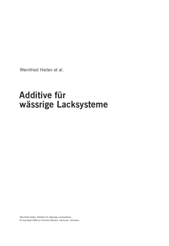 Additive für wässrige Lacksysteme