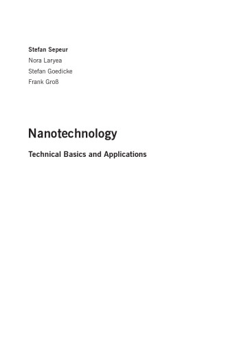 Nanotechnology: Technical Basics and Applications