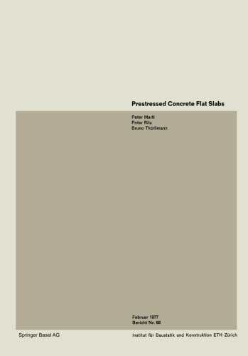 Prestressed Concrete Flat Slabs / Dalles plates précontraintes / Vorgespannte Flachdecke