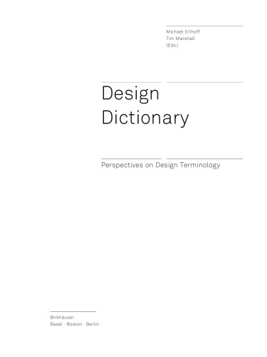 Design dictionary : perspectives on design terminology