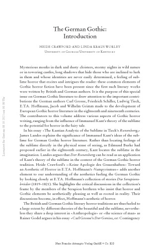Colloquia Germanica 42:1 (2009) "The German Gothic"