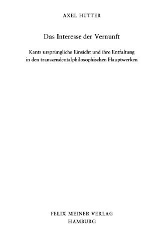 Das Interesse der Vernunft