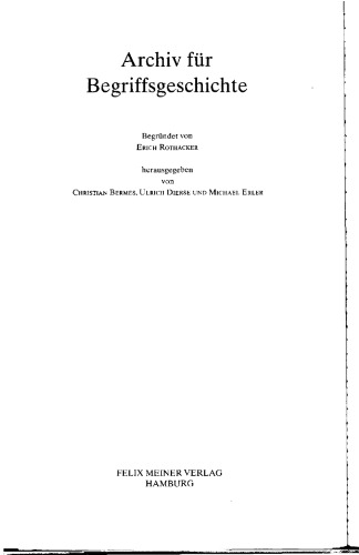Eine Typologie der Formen der Begriffsgeschichte