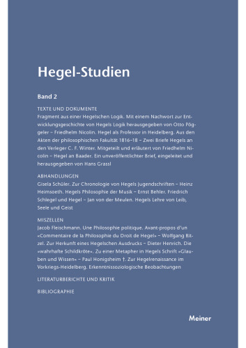 Hegel-Studien Band 2