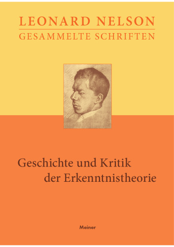 Geschichte und Kritik der Erkenntnistheorie