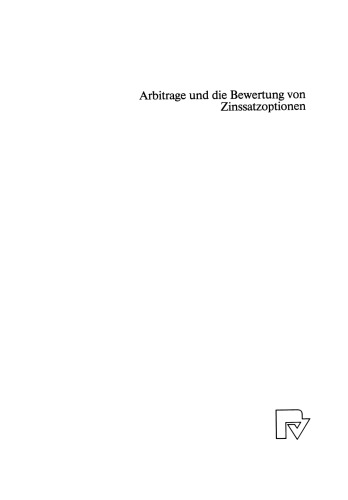 Arbitrage und die Bewertung von Zinssatzoptionen