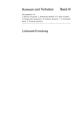 Lebensstil-Forschung: Theoretische Grundlagen und praktische Anwendungen