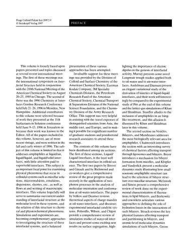 Amphiphiles at Interfaces