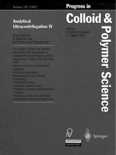 Analytical Ultracentrifugation IV