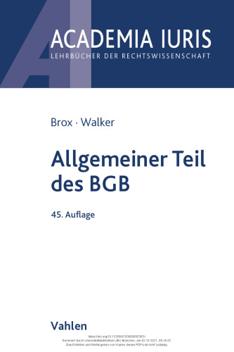 Allgemeiner Teil des BGB
