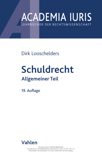 Schuldrecht: Allgemeiner Teil