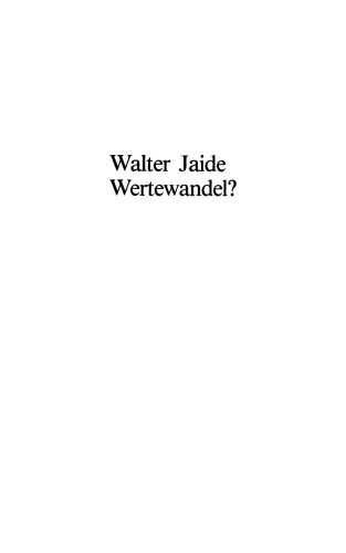 Wertewandel?: Grundfragen zu einer Diskussion
