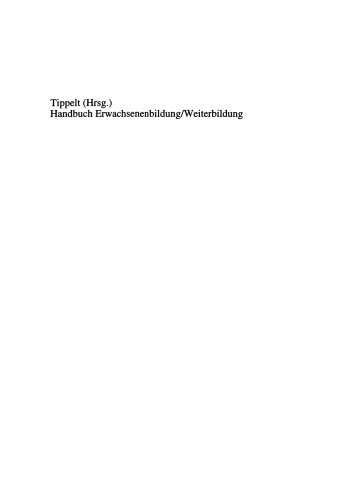 Handbuch Erwachsenenbildung/Weiterbildung