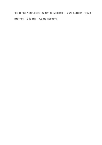 Internet — Bildung — Gemeinschaft