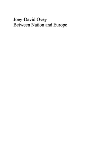 Between Nation and Europe: Labour, the SPD and the European Parliament 1994–1999