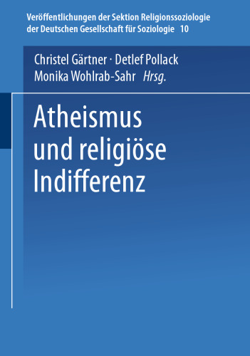 Atheismus und religiöse Indifferenz