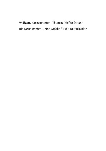 Die Neue Rechte — eine Gefahr für die Demokratie?