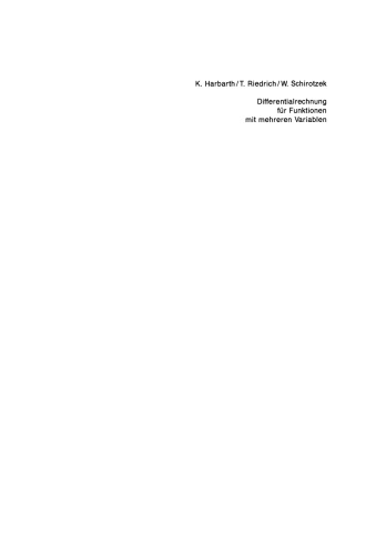 Differentialrechnung für Funktionen mit mehreren Variablen