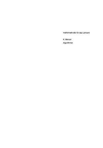 Algorithmen: Vom Problem zum Programm