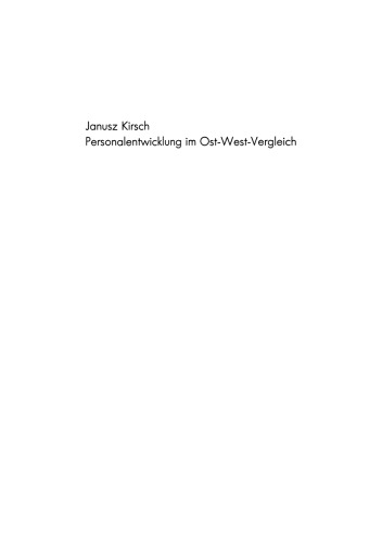 Personalentwicklung im Ost-West-Vergleich