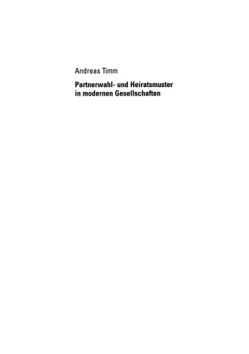 Partnerwahl- und Heiratsmuster in modernen Gesellschaften: Der Einfluss des Bildungssystems
