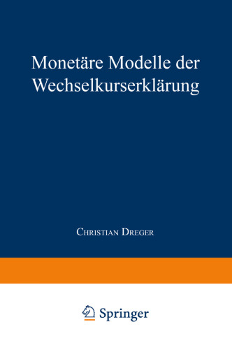 Monetäre Modelle der Wechselkurserklärung
