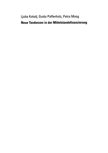 Neue Tendenzen in der Mittelstandsfinanzierung