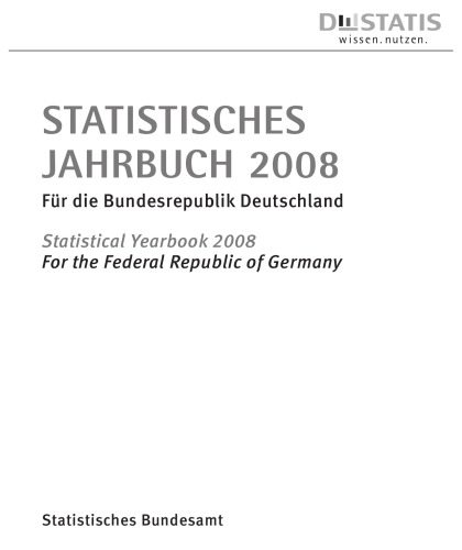 Statistisches Jahrbuch für die Bundesrepublik Deutschland 2008