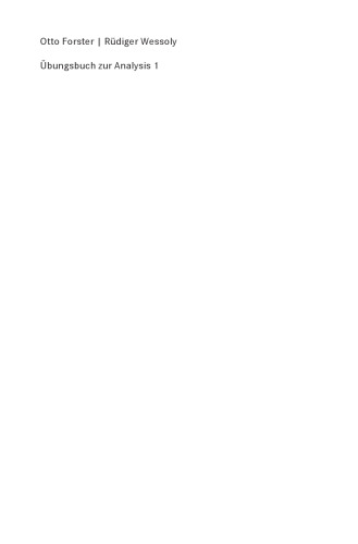 Ubungsbuch zur Analysis 1: Aufgaben und Losungen
