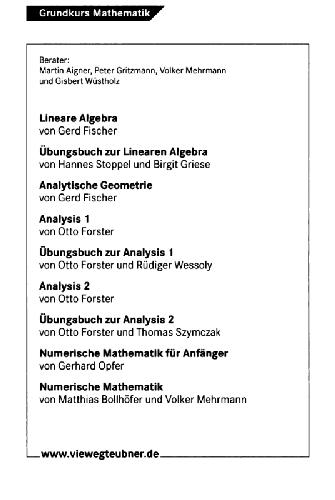 ï¿½bungsbuch zur Analysis 2
