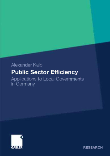 Public Sector Efficiency: Applications to Local Governments in Germany